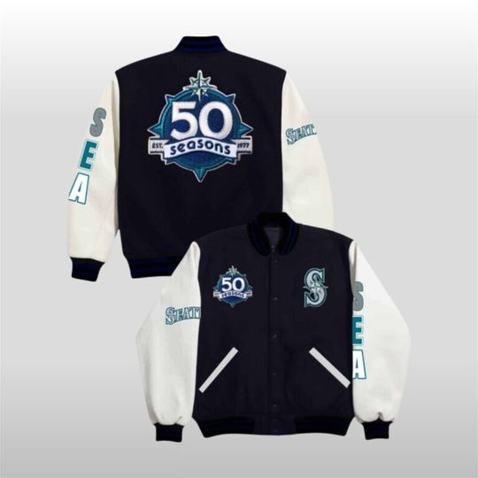 Seattle Mariners 50 Seasons Print Baseball Jacket 2026