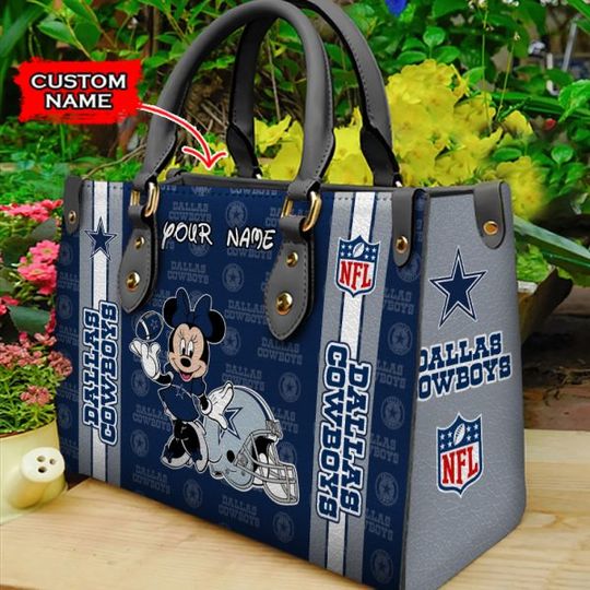 Dallas Cowboys Personalized Leather Hand Bag