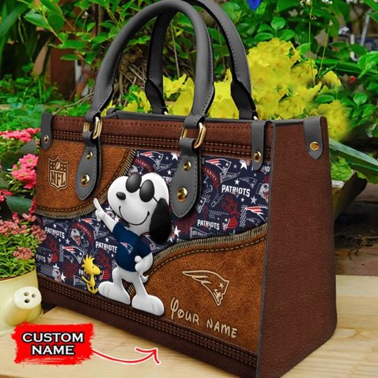Discover New England Patriots Personalized Leather Hand Bag