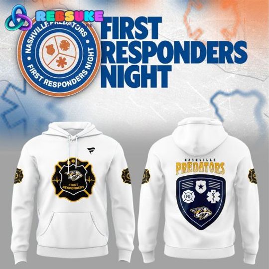 Discover Nashville Predators x First Responders Night 2026 Hoodie Set
