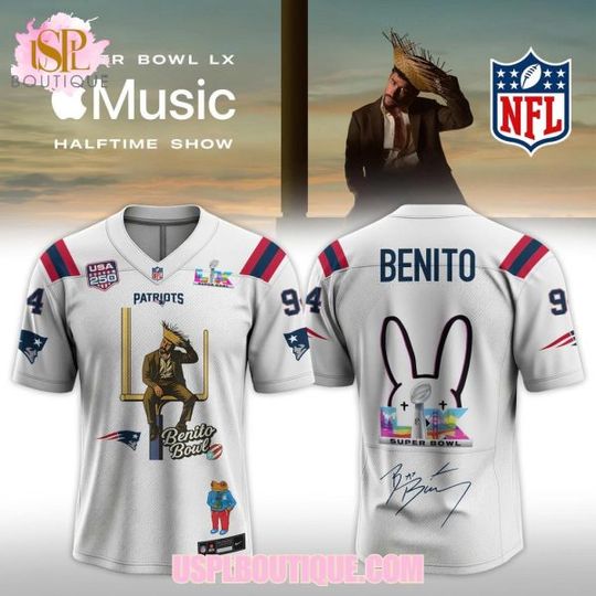 Discover New England Patriotss x Bad Bunny Super B.owll LX Halftime Show 2026 Jersey