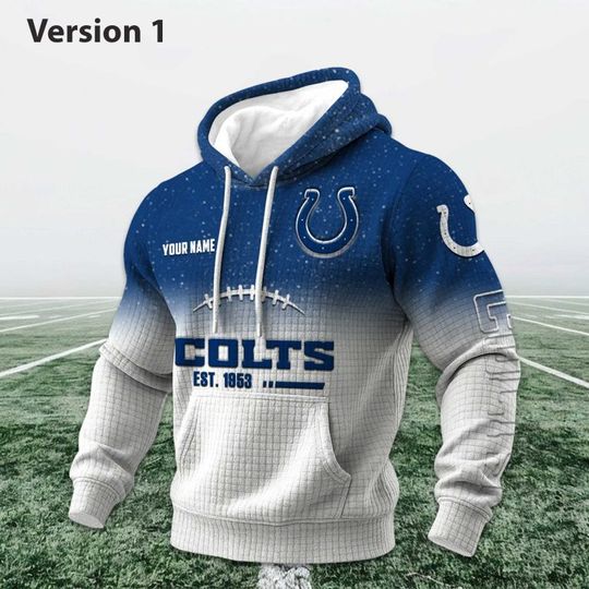 Personalized Colts EST 1953 Football Waffle Hoodie