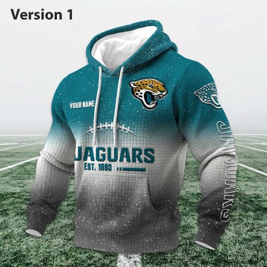Personalized Jaguars EST 1993 Football Waffle Hoodie