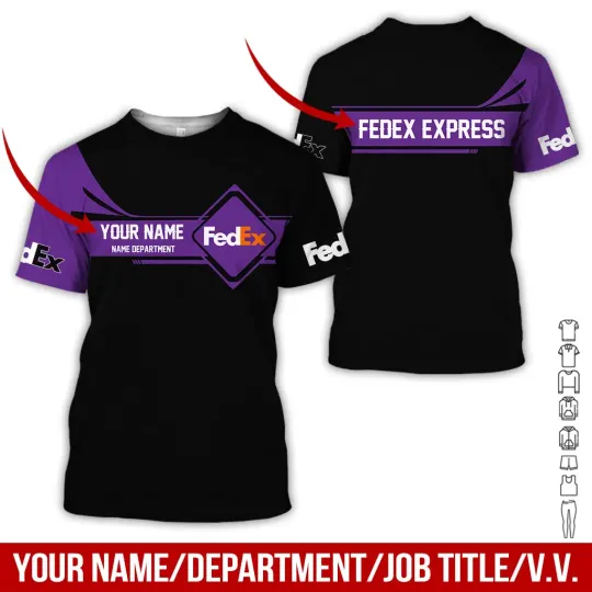 Personalized Name And Department FedEx 3D Shirt