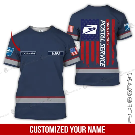 Discover Personalized Name Postal Service 3D Shirt