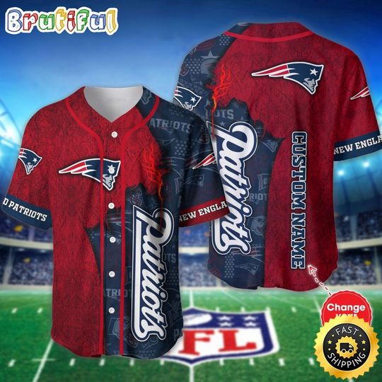 Personalized football New England Patriots Baseball Jersey