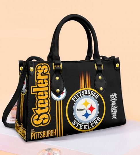 Discover Pittsburgh Steeler Leather Hand Bag
