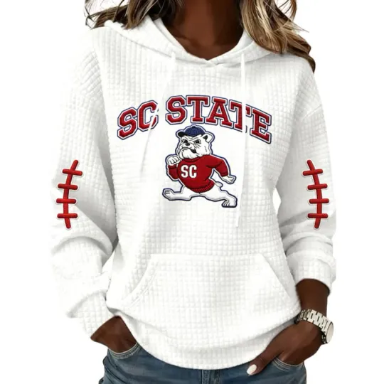 SC State Bulldogs Print Waffle Hoodie