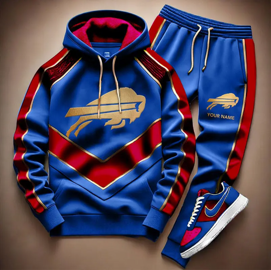 Discover Personalized football Buffalo Bills Combo Hoodie Long Pants Gift For Fan
