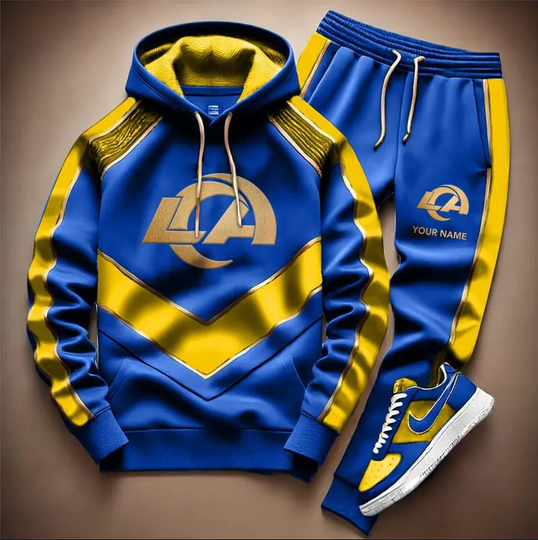 Discover Personalized football Los Angeles Rams Combo Hoodie Long Pants Gift For Fan