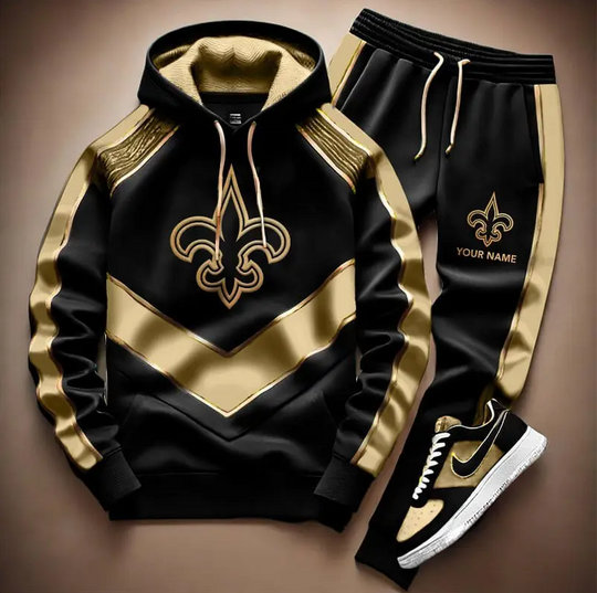 Personalized football New Orleans Saints Combo Hoodie Long Pants Gift For Fan