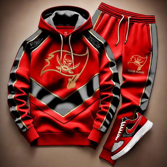 Discover Personalized football Tampa Bay Buccaneers Combo Hoodie Long Pants Gift For Fan