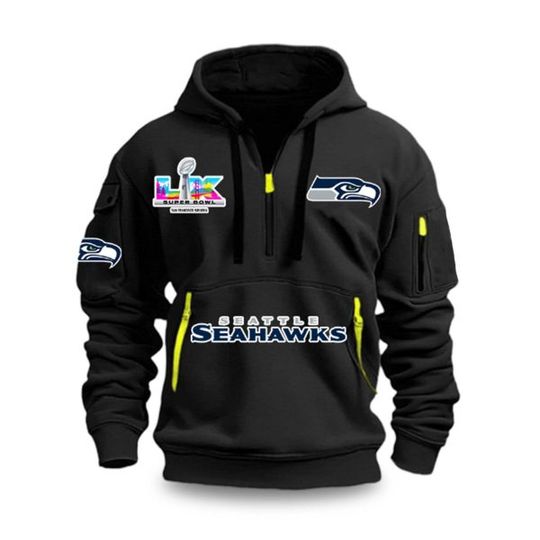 Discover Seahawkss 2026 B.owll LX San Francisco Bay Area Quarter Zip Hoodie