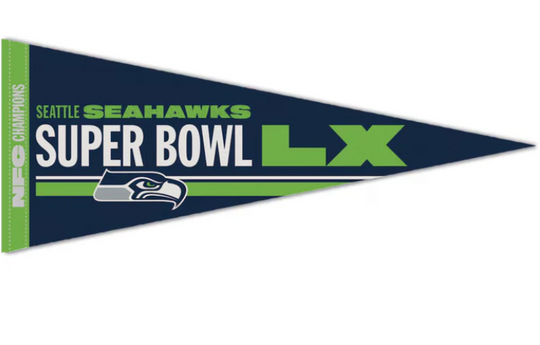 Seattle Seahawks 2025 NFC Conference Champions Triangle Pennant