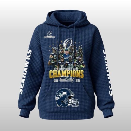 Seattle Seahawkss N.F.C Champions Game Waffle Hoodie
