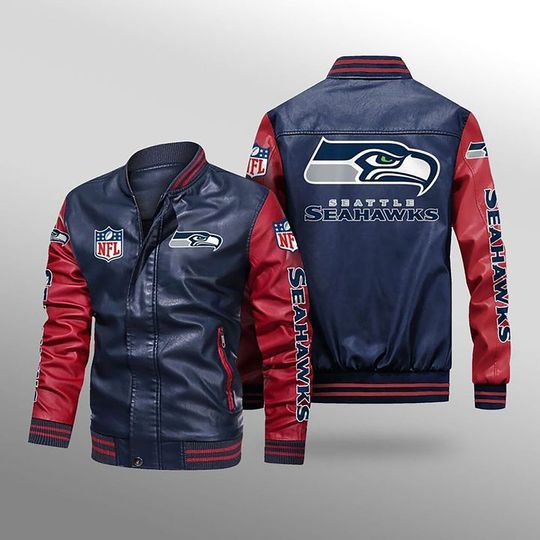 Seattle Seahawks Leather Jacket For Men