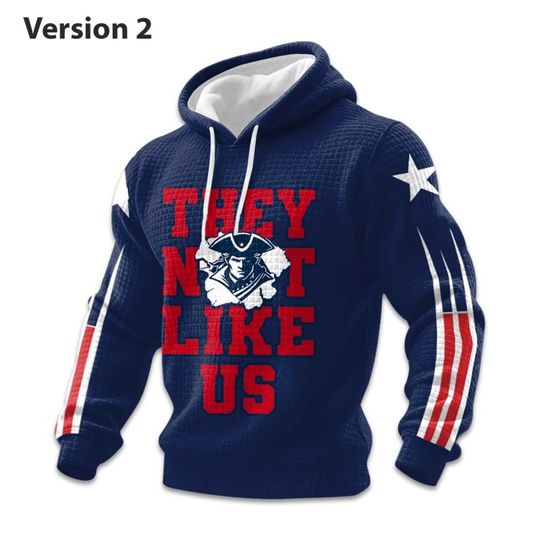 They Not Like Us Football Waffle Hoodie