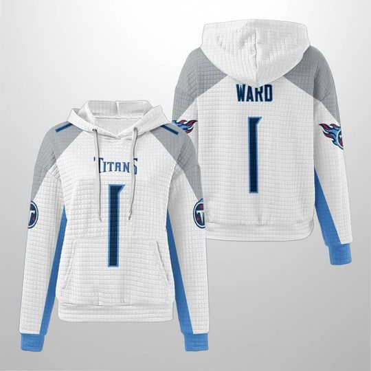 Titans Cam Ward 1 Waffle Hoodie