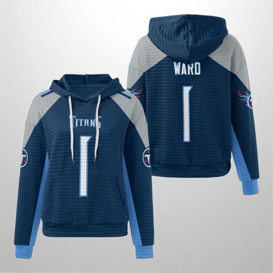 Titans Cam Ward 1 Waffle Hoodie