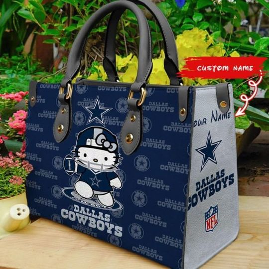 Dallas Cowboys Kitty  Personalized Leather Hand Bag