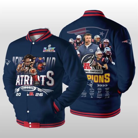 Discover 2026 New England Patriotss Super B.owll Baseball Jacket