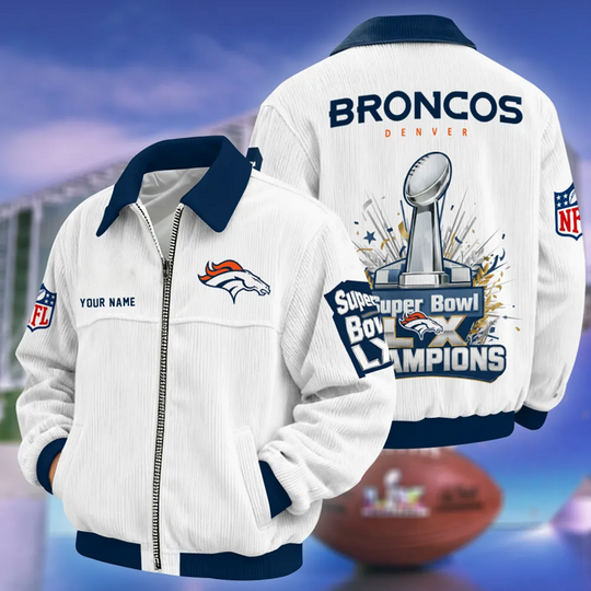 Denver Broncos Super Bowl LX Varsity Bomber Jacket, Football Lover Jacket