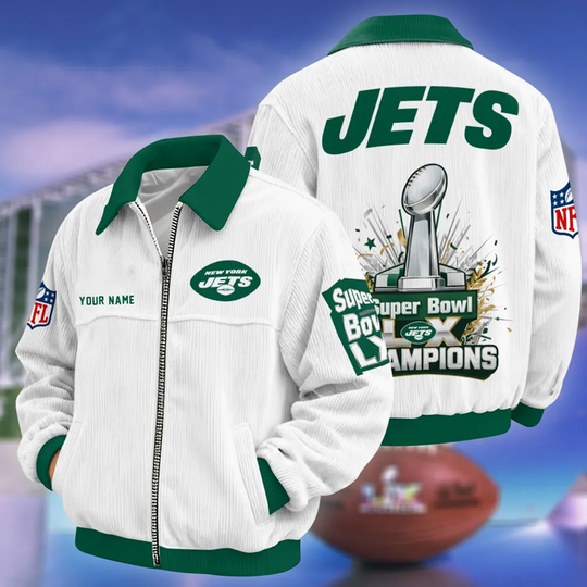 New York Jets Super Bowl LX Varsity Bomber Jacket, Football Lover Jacket