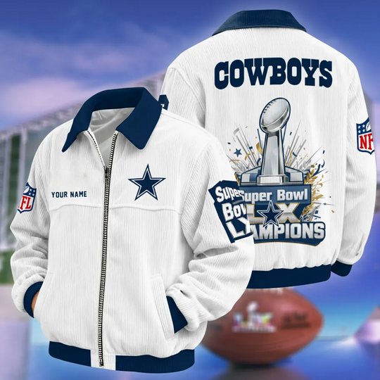 Dallas Cowboys Super Bowl LX Varsity Bomber Jacket, Football Lover Jacket