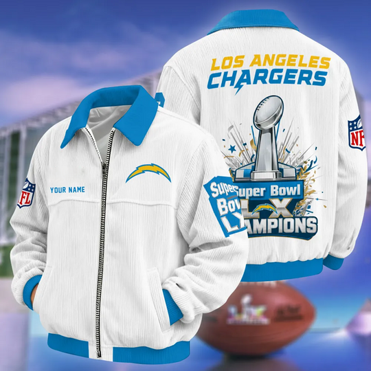 Los Angeles Chargers Super Bowl LX Varsity Bomber Jacket, Football Lover Jacket