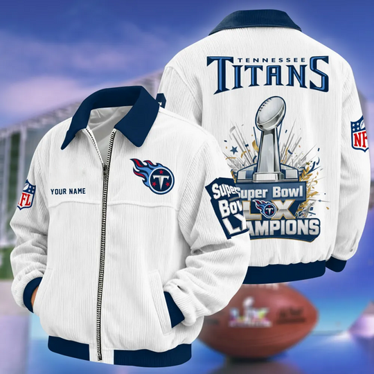 Tennessee Titans Super Bowl LX Varsity Bomber Jacket, Football Lover Jacket