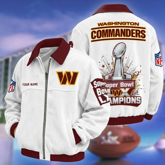 Washington Commanders Super Bowl LX Varsity Bomber Jacket, Football Lover Jacket