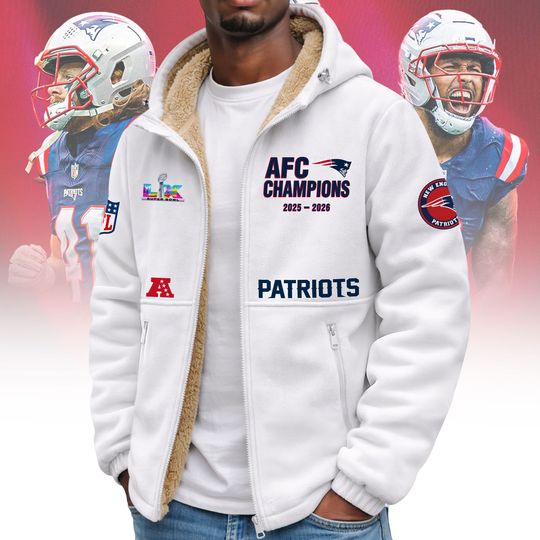 New Eangland Patroits AFC 2025 2026 Winter Fleece Jacket