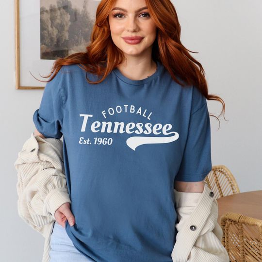 Discover Retro Tennessee Football Shirt, Titans Football Fan Shirt, Tennessee Sports Gift, Titan Football Tee for Her, Game Day and Tailgate Shirt
