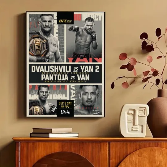 Discover UFC 323 Merab Dvalishvili vs. Petr Yan 2 2025 Fight MMA Las Vegas Poster