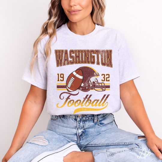 Discover Washington Football Game Day Crewneck, Retro Commander T shirt, Vintage Washington Football Lovers Gift, Commander Football Fan Gift