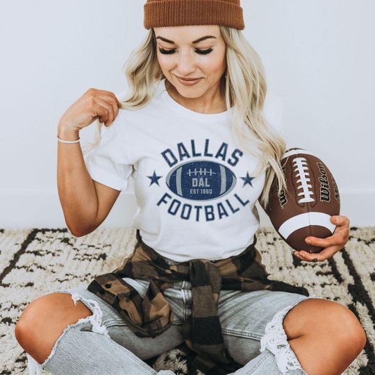 Discover Vintage Dallas Football Game Day Shirt, Dallas Football Season Women's Clothing, Cute Dallas Apparel, Texas Cowboy Football Fans