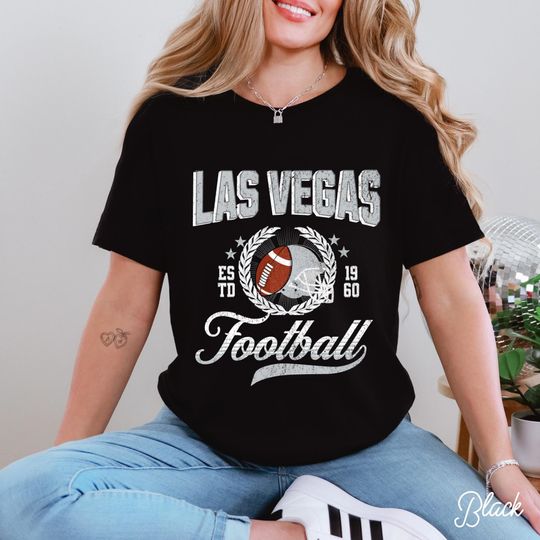 Discover Vintage Raider Fanatics Football T-Shirt, Raider Pride Tailgate Tee, Raider Football Fan Gift, Las Vegas Football Game Day  Shirt