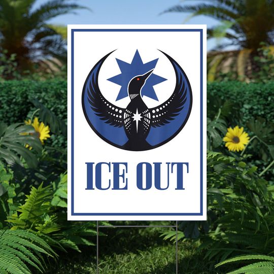 Discover ICE Out Minnesota Yard Sign, Anti ICE Protest Lawn Sign, Political Activist Outdoor Sign, Democracy Yard Decor