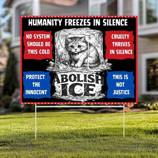 Discover Abolish ICE Lawn Sign, This Is Not Justice Yard Sign, Political Activism Garden Sign, Human Rights Protest Sign, Social Justice Outdoor Sign