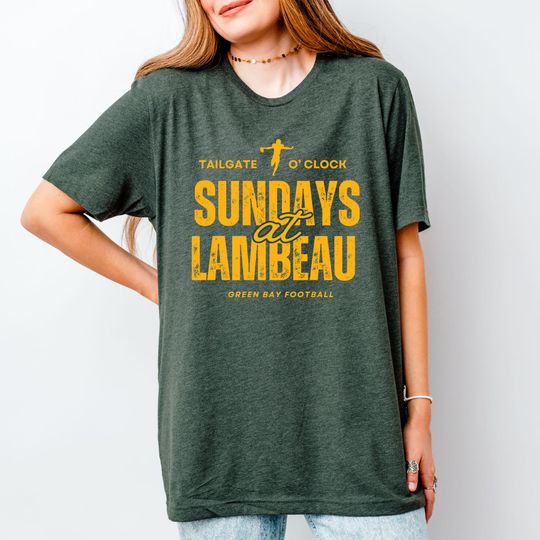 Discover Green Bay Football T-Shirt Varsity Style, Packer Football Pullover Shirt, Game Day Tee, Sunday Football Fan Gift, Green Bay Tailgate Tee
