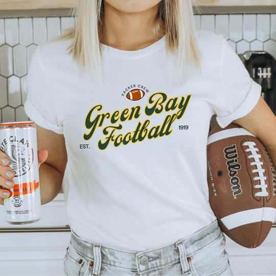 Discover Retro Green Bay Football Shirt, Varsity Packer Football Pullover Crewneck, Green Bay Game Day Shirt, Packer Tailgate Fan Gift