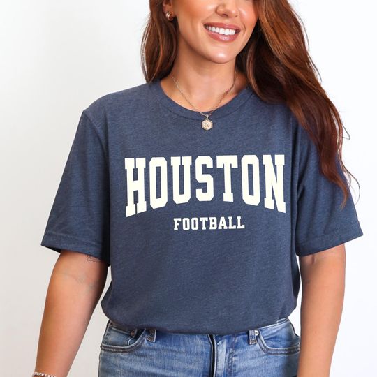 Discover Houston Football Shirt, Game Day and Tailgate Football Shirt, Houston Football Fan Gift, Tailgate Outfit for Him, Texan Sunday Football Tee