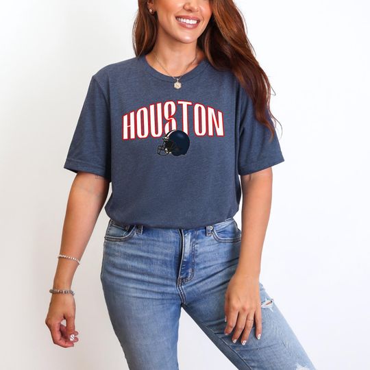 Discover Houston Football Shirt, Game Day and Tailgate Football Shirt, Houston Football Fan Gift, Tailgate Outfit for Him, Texan Sunday Football Tee
