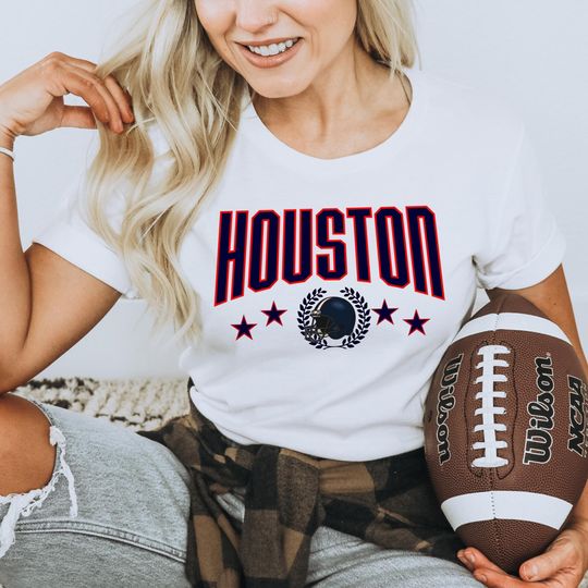 Discover Houston Football Shirt, Game Day and Tailgate Football Shirt, Houston Football Fan Gift, Tailgate Outfit for Him, Texan Sunday Football Tee