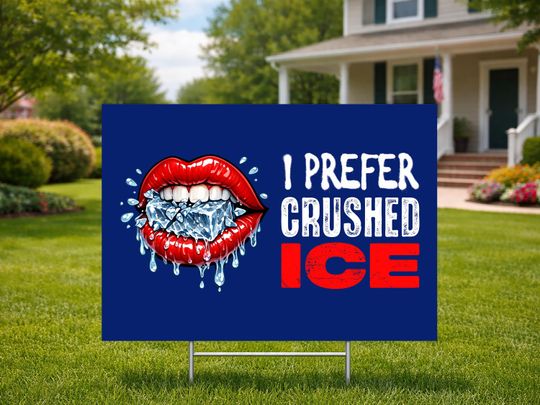 Discover I Prefer Crushed ICE Yard Sign, Stop ICE Yard Sign, Anti Ice Protest Sign Idea, Political Outdoor Decor, Abolish ICE Political Decor