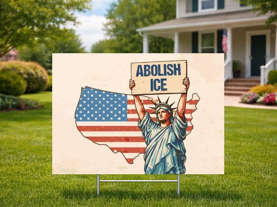 Discover Abolish ICE Political Outdoor Decor, ICE Out Of Our Communities Yard Sign, Anti Ice Outdoor Sign, Stop ICE March Protest