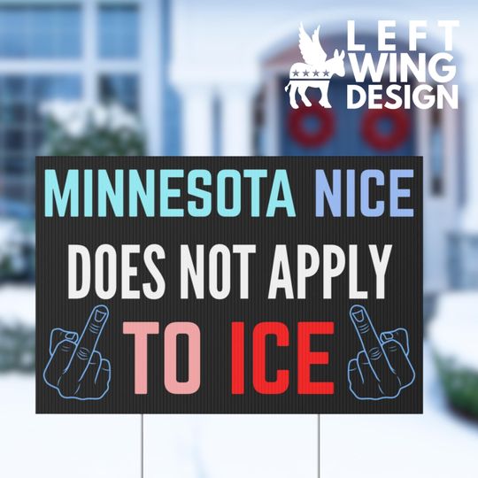 Discover Anti ICE Yard Sign Anti Trump Republican MAGA Human Rights Protest Sign Abolish ICE