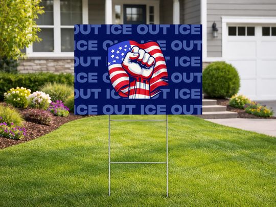 Discover ICE Out Yard Sign, Anti ICE Protest Yard Sign, Immigrant Rights Lawn Sign, Political Protest Sign, ICE Protest Lawn Sign, Political Activism