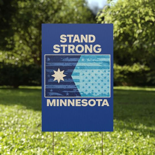 Discover Stand With Minnesota Yard Sign, Protest Anti ICE Sign, ICE Out For Good Political Activist Sign, bD31Oa8b