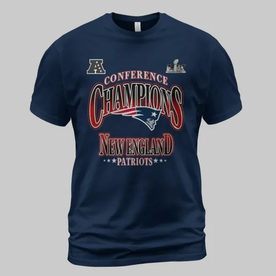Discover 2025 AFC Conference Champions New England Patriots TShirt, Size S to 5XL